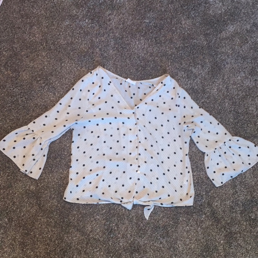 Polka dot blouse sienna sky size L